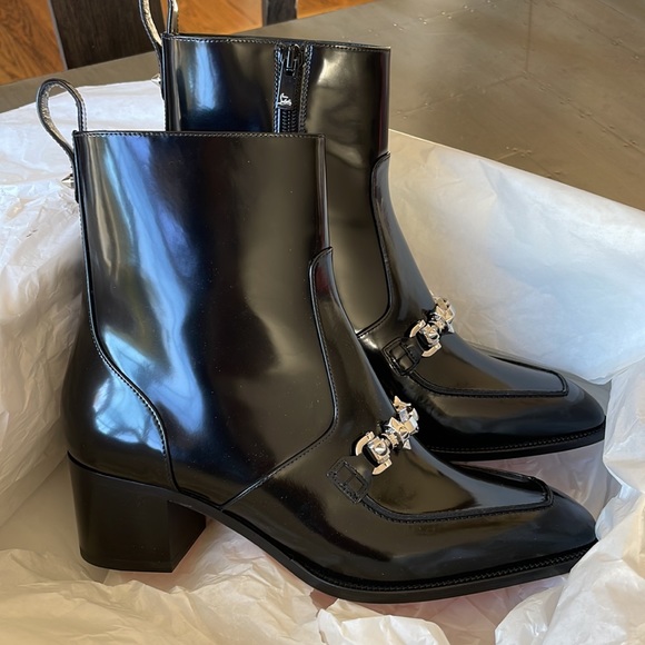 Christian louboutin mayerswing donna 55mm black classic boot bootie sz 39 - Picture 8 of 10